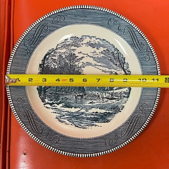 Vintage Scenic Blue and Cream Plate - Picture 4 of 5